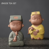 1GB ķīniešu roku darbs purpursarkanā māla tēja mājdzīvnieks jauka figūriņa, rotājumi Boutique tējas servīzes dekorācijas aksesuāri darbvirsmas amatniecība