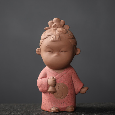 1GB ķīniešu roku darbs purpursarkanā māla tēja mājdzīvnieks jauka figūriņa, rotājumi Boutique tējas servīzes dekorācijas aksesuāri darbvirsmas amatniecība