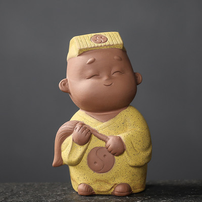 1GB ķīniešu roku darbs purpursarkanā māla tēja mājdzīvnieks jauka figūriņa, rotājumi Boutique tējas servīzes dekorācijas aksesuāri darbvirsmas amatniecība