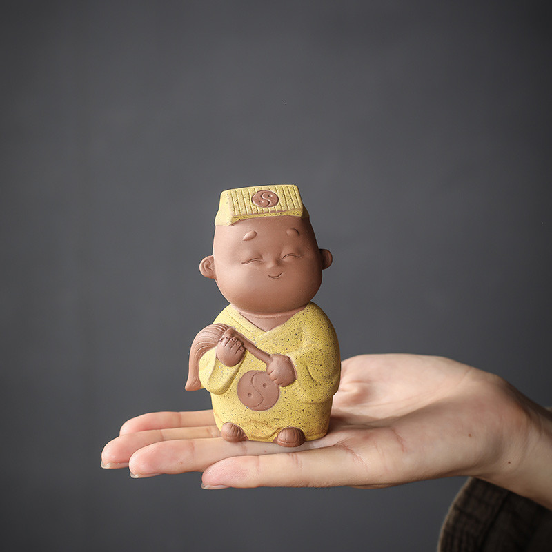 1GB ķīniešu roku darbs purpursarkanā māla tēja mājdzīvnieks jauka figūriņa, rotājumi Boutique tējas servīzes dekorācijas aksesuāri darbvirsmas amatniecība