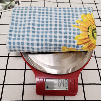 1 τεμ 38x63 εκ. Πολύχρωμο λουλούδι με στάμπα βαμβακερή πετσέτα τσαγιού Πανί πιάτων κουζίνας Απορρόφηση νερού Πανί οικιακού καθαρισμού