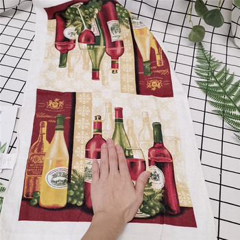 1 бр. 38x63 см цветна памучна кърпа за чай с щампа на цветя Кухненска кърпа за съдове Водопоглъщаща кърпа за домакинско почистване