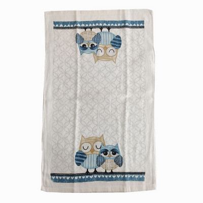 1vnt 38x63cm Spalvinga gėlėmis marginta medvilninė arbatos rankšluostis virtuvės šluostė vandeniui sugerianti buitinė valymo šluostė