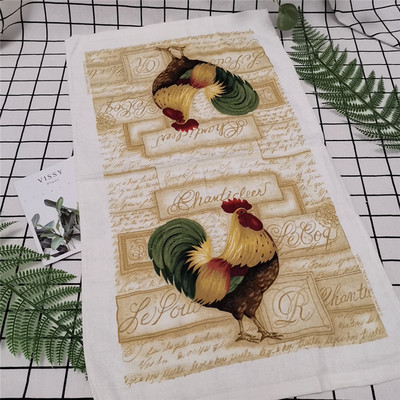 1vnt 38x63cm Spalvinga gėlėmis marginta medvilninė arbatos rankšluostis virtuvės šluostė vandeniui sugerianti buitinė valymo šluostė