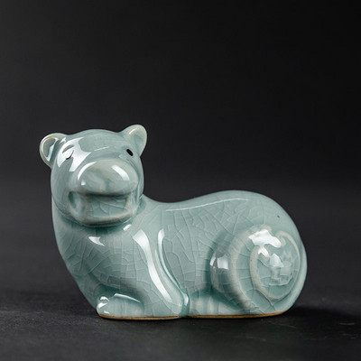 Zodiaka zīmes Dzīvnieku modele Statuja Seladona Tēja Mājdzīvnieks Roku darbs Mājas dārza Dekors Amatniecība Darbvirsmas Ornaments Tējas ceremonijas piederumi