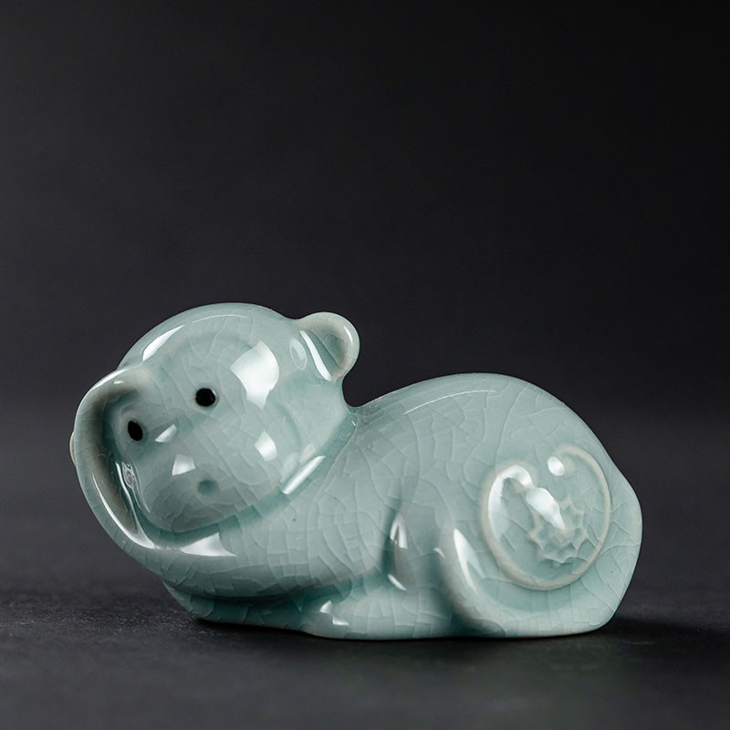 Zodiaka zīmes Dzīvnieku modele Statuja Seladona Tēja Mājdzīvnieks Roku darbs Mājas dārza Dekors Amatniecība Darbvirsmas Ornaments Tējas ceremonijas piederumi