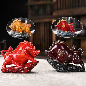 Creative Color Changing Tea Pet Bull Tea Set Διακόσμηση Αποχρωματισμός σε Ζεστό Νερό Τελετή Tea Animal