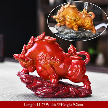 Creative Color Changing Tea Pet Bull Tea Set Διακόσμηση Αποχρωματισμός σε Ζεστό Νερό Τελετή Tea Animal