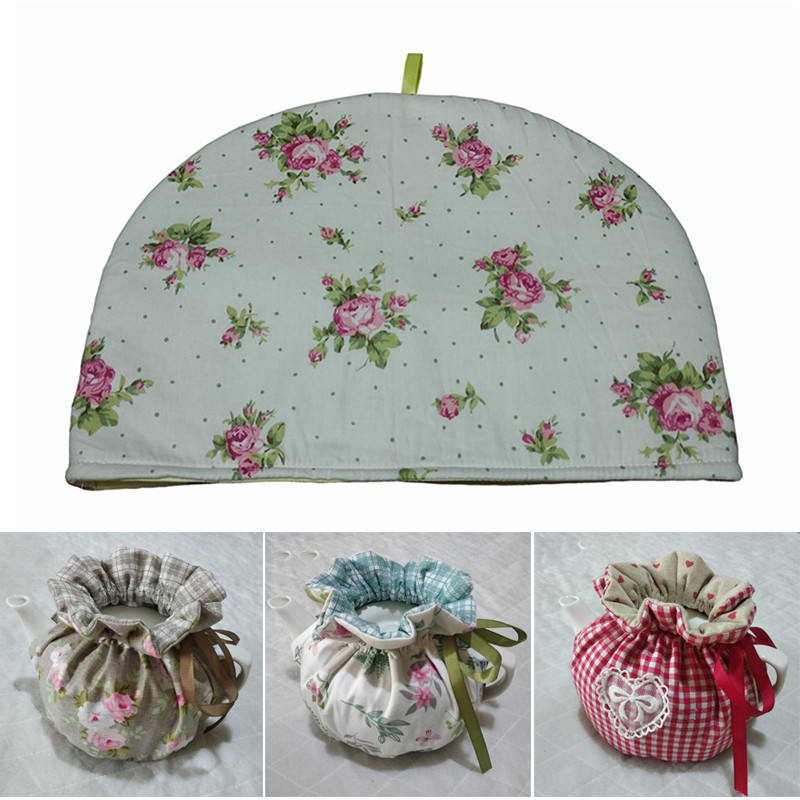 Medvilniniai vintažiniai gėlių arbatinukai nuo dulkių dangtelis arbata Jaukus virdulio dangtelis izoliuoja ir palaiko šilumą namuose Чайник Заварочный Teteras