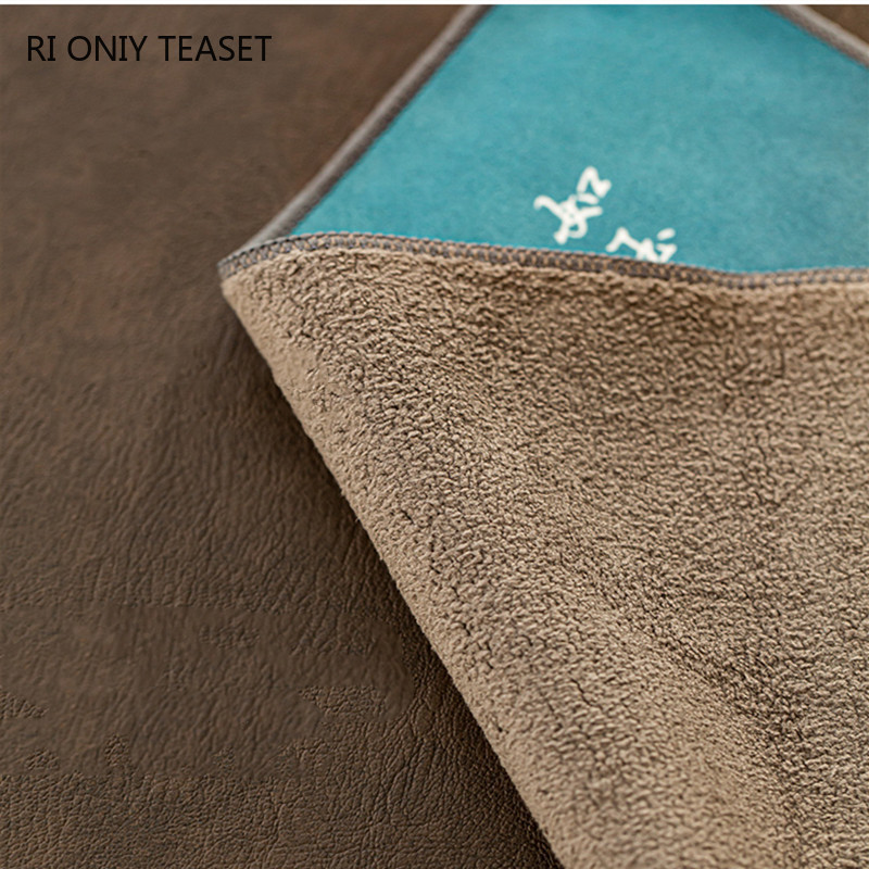 Kínai festett virágmintás sűrített konyharuha plüss szarvasbőr utánzat víz nedvszívó rongy teaszalvéták kendő teaszertartás