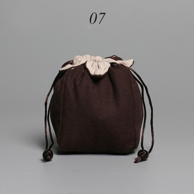 Sutirštintas medvilninis laikymo maišelis Kelioninis krepšys Taivano medžiaginis maišelis arbatos rinkinys arbatinuko medžiaginis maišelis Vidutinio dydžio arbatinuko medžiaginis maišelis Daugiafunkcis