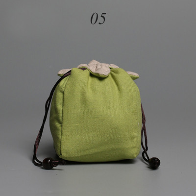 Sutirštintas medvilninis laikymo maišelis Kelioninis krepšys Taivano medžiaginis maišelis arbatos rinkinys arbatinuko medžiaginis maišelis Vidutinio dydžio arbatinuko medžiaginis maišelis Daugiafunkcis