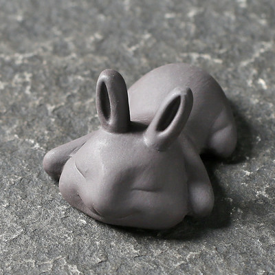 1 τμχ Yixing Χειροποίητο Μωβ Πήλινο Τσάι Pet Άγαλμα Κουνελιού Τσάι Φιγούρα Στολίδι Μπουτίκ Αξεσουάρ τραπεζιού τσαγιού Διακόσμηση σπιτιού