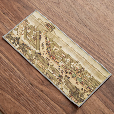 Galda paklājiņš, krāsots, sabiezināts, īpaši uzsūcošs tējas dvielis Profesionāls tējas komplekts Aksesuāri Poda dvielis Ķīniešu stila galdauta paliktnis