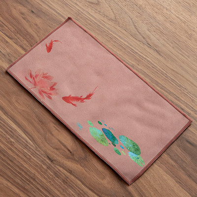 Galda paklājiņš, krāsots, sabiezināts, īpaši uzsūcošs tējas dvielis Profesionāls tējas komplekts Aksesuāri Poda dvielis Ķīniešu stila galdauta paliktnis