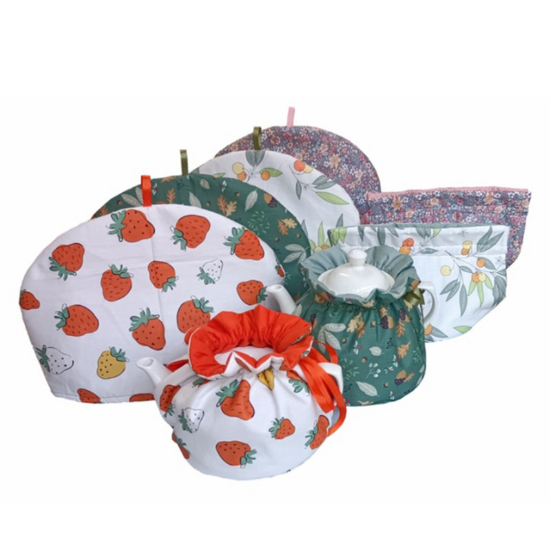 1db szigetelt teáskanna huzat Comfort pamut újdonság konyhai elszívó teáskanna hőszigetelő porvédő díszes háztartás