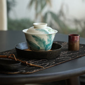 Tīras, ar rokām apgleznotas banānu gaivanas 110 ml tējas bļoda kung fu dzēriena tējas krūzes komplekts