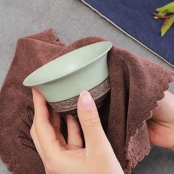 Vintage πετσέτα τσαγιού χοντρές ίνες Βαμβακερή πετσέτα πετσέτα τσαγιού δώρο Τραπέζι τσαγιού Δίσκος τσαγιού Rag Kung Fu Tea Tea Ceremony Αξεσουάρ