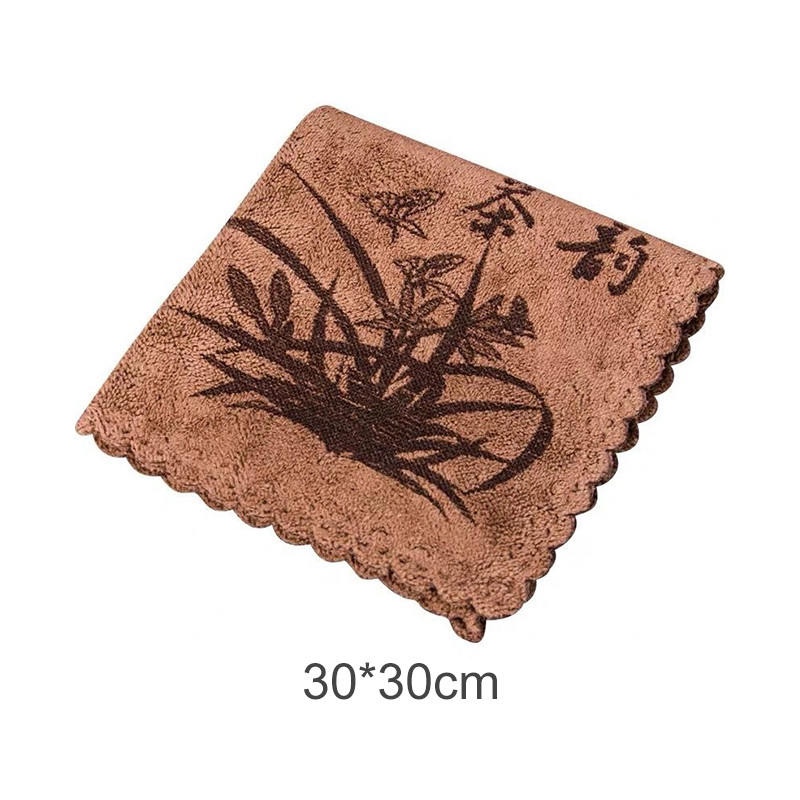 Vintage tējas dvielis Biezas šķiedras kokvilnas lina dvielis tējas audums dāvanu galds tējas paplāte Lupata Kung Fu tējas komplekts Tējas ceremonijas piederumi