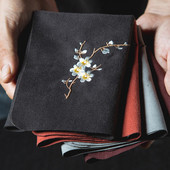 Vintage izšūtas tējas salvetes Auduma Zivju plūmju ziedu raksts Bļoda tējkanna tīrīšanas dvielis Galda tējas ceremonijas aksesuārs