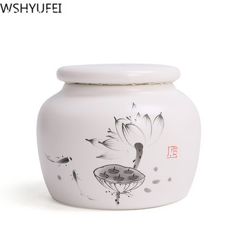 Ceramic Tea Caddy Μικρό Μίνι Φορητό Oolong Δεξαμενή αποθήκευσης τσαγιού Ταξιδιωτικά κουτιά τσαγιού σε σκόνη σφραγισμένο βάζο Δοχεία τσαγιού Βάζο καραμελών μπαχαρικών