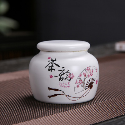 Keramikas tējas Caddy mazs mini pārnēsājams Oolong tējas uzglabāšanas tvertne ceļojumu tējas kastes ar pulveriem noslēgtas burkas tējas trauki garšvielu konfekšu burka