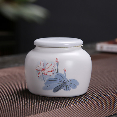 Keramikas tējas Caddy mazs mini pārnēsājams Oolong tējas uzglabāšanas tvertne ceļojumu tējas kastes ar pulveriem noslēgtas burkas tējas trauki garšvielu konfekšu burka