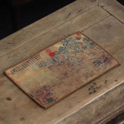 Krāsota dvieļu uzsūcoša lupata, sabiezināta galda tīrīšanas lupatiņa Augstākās klases tējas komplekta piederumi Galda paklājiņi Profesionāla lupata