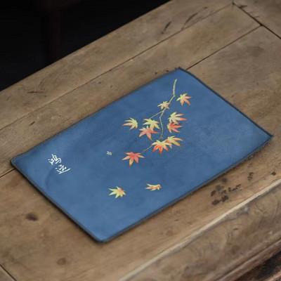 Krāsota dvieļu uzsūcoša lupata, sabiezināta galda tīrīšanas lupatiņa Augstākās klases tējas komplekta piederumi Galda paklājiņi Profesionāla lupata