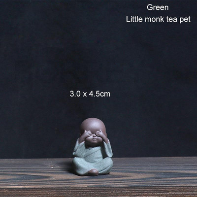 BORREY Purpura Māla tēja Mājdzīvnieka Budas statuja Mazs Mūks Keramikas tēja Mājdzīvnieks Sakjamuni Amatniecība Automašīnas figūriņas rotājums Tējas servīzes piederumi