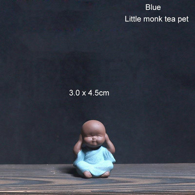 BORREY Purpura Māla tēja Mājdzīvnieka Budas statuja Mazs Mūks Keramikas tēja Mājdzīvnieks Sakjamuni Amatniecība Automašīnas figūriņas rotājums Tējas servīzes piederumi