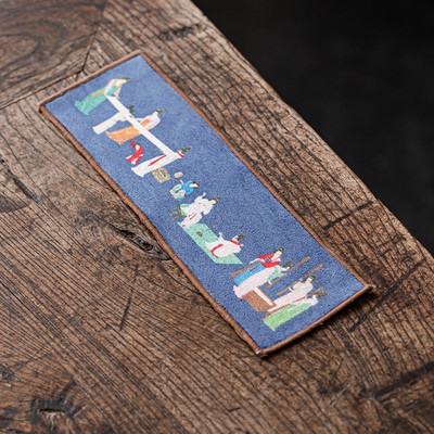 Ķīniešu krāsots biezs tējas dvielis, īpaši absorbējošs augstas klases tējas komplekta piederums galda paklājiņi Profesionāls lupatu tējas salvešu tīrīšanas rīks