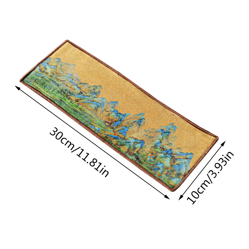 Ķīniešu krāsots biezs tējas dvielis, īpaši absorbējošs augstas klases tējas komplekta piederums galda paklājiņi Profesionāls lupatu tējas salvešu tīrīšanas rīks