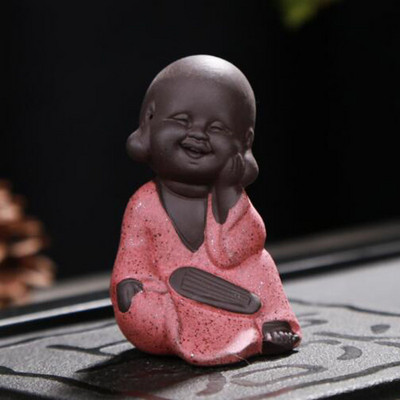 Κεραμικό Buddha Monk Tea Pet Χειροποίητα Χειροτεχνήματα Μωβ Πηλός Μικρός Μοναχός Διακόσμηση Δίσκου τσαγιού Αξεσουάρ Τσάι Στολίδια