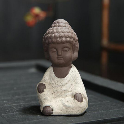 Κεραμικό Buddha Monk Tea Pet Χειροποίητα Χειροτεχνήματα Μωβ Πηλός Μικρός Μοναχός Διακόσμηση Δίσκου τσαγιού Αξεσουάρ Τσάι Στολίδια