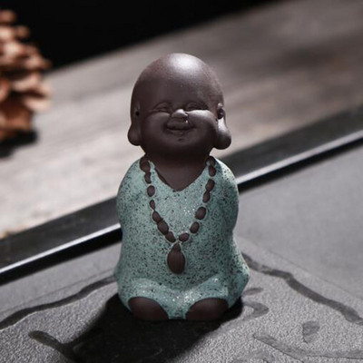 Κεραμικό Buddha Monk Tea Pet Χειροποίητα Χειροτεχνήματα Μωβ Πηλός Μικρός Μοναχός Διακόσμηση Δίσκου τσαγιού Αξεσουάρ Τσάι Στολίδια