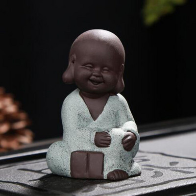 Κεραμικό Buddha Monk Tea Pet Χειροποίητα Χειροτεχνήματα Μωβ Πηλός Μικρός Μοναχός Διακόσμηση Δίσκου τσαγιού Αξεσουάρ Τσάι Στολίδια