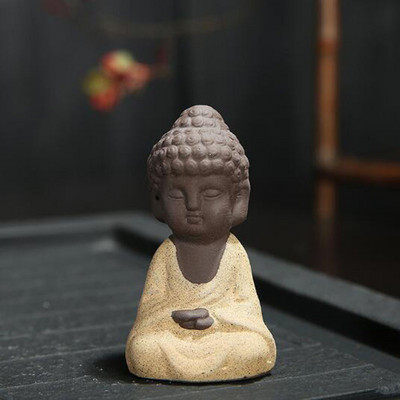 Κεραμικό Buddha Monk Tea Pet Χειροποίητα Χειροτεχνήματα Μωβ Πηλός Μικρός Μοναχός Διακόσμηση Δίσκου τσαγιού Αξεσουάρ Τσάι Στολίδια
