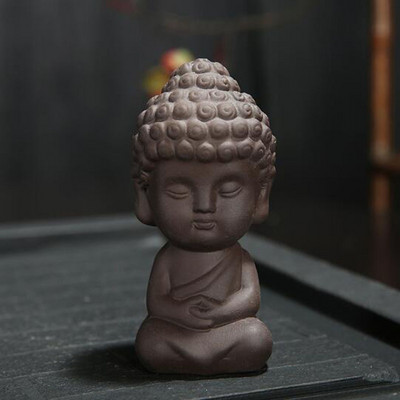 Κεραμικό Buddha Monk Tea Pet Χειροποίητα Χειροτεχνήματα Μωβ Πηλός Μικρός Μοναχός Διακόσμηση Δίσκου τσαγιού Αξεσουάρ Τσάι Στολίδια