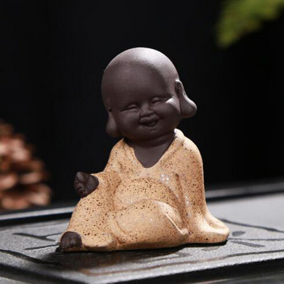 Κεραμικό Buddha Monk Tea Pet Χειροποίητα Χειροτεχνήματα Μωβ Πηλός Μικρός Μοναχός Διακόσμηση Δίσκου τσαγιού Αξεσουάρ Τσάι Στολίδια