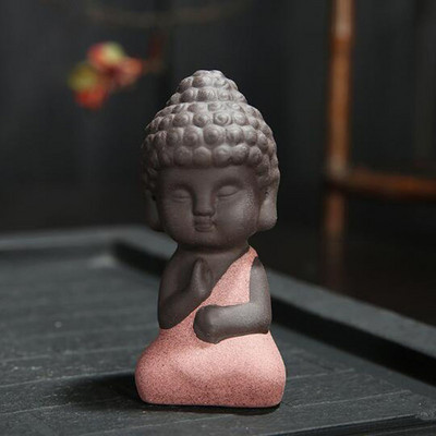 Κεραμικό Buddha Monk Tea Pet Χειροποίητα Χειροτεχνήματα Μωβ Πηλός Μικρός Μοναχός Διακόσμηση Δίσκου τσαγιού Αξεσουάρ Τσάι Στολίδια