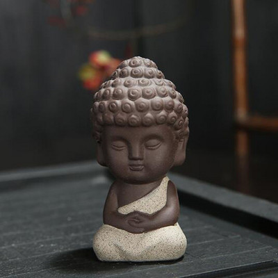 Κεραμικό Buddha Monk Tea Pet Χειροποίητα Χειροτεχνήματα Μωβ Πηλός Μικρός Μοναχός Διακόσμηση Δίσκου τσαγιού Αξεσουάρ Τσάι Στολίδια