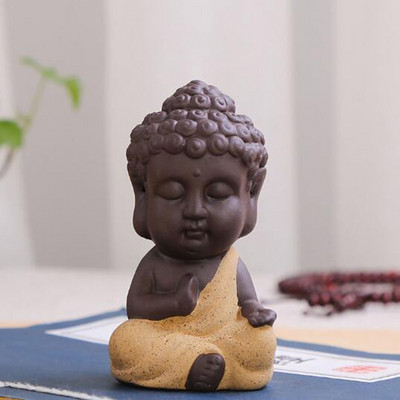 Κεραμικό Buddha Monk Tea Pet Χειροποίητα Χειροτεχνήματα Μωβ Πηλός Μικρός Μοναχός Διακόσμηση Δίσκου τσαγιού Αξεσουάρ Τσάι Στολίδια
