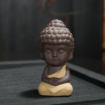 Κεραμικό Buddha Monk Tea Pet Χειροποίητα Χειροτεχνήματα Μωβ Πηλός Μικρός Μοναχός Διακόσμηση Δίσκου τσαγιού Αξεσουάρ Τσάι Στολίδια