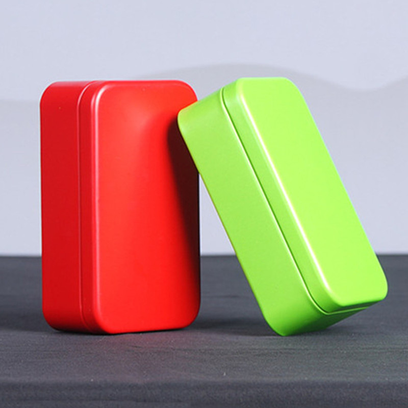 Tējas aizzīmogotā kastīte Tējas trauku uzglabāšanas trauks Skārda kārbiņa Kvadrātveida konfekšu kanniņa Vintage tējas kastīte virtuves tējai Kafija Cukurs