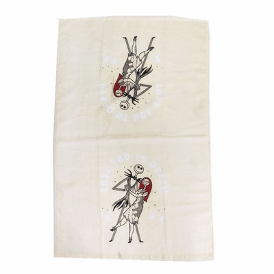 1vnt., 39x64 cm moliūgo kaukolė, spausdinta Helovino vakarėlio dovana, medvilninė valymo šluostė virtuvės rankšluostis