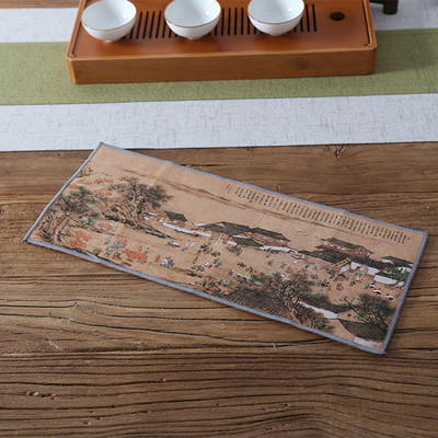 Lapas tējas dvielis Zamšādas galda paklājiņš Trauku lupata Ķīniešu galda salvetes Sarkanās tējas ceremonija Pasniegšanas salvetes Lotosa piederumi