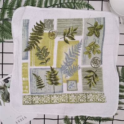 30x30 cm kvadratinių vaisių gėlių spausdinta medvilninė kilpinė sugerianti virtuvės rankšluosčio indų šluostės valymo priemonė