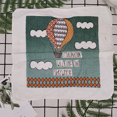 30x30 cm kvadratinių vaisių gėlių spausdinta medvilninė kilpinė sugerianti virtuvės rankšluosčio indų šluostės valymo priemonė