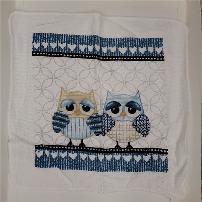 30x30 cm kvadratinių vaisių gėlių spausdinta medvilninė kilpinė sugerianti virtuvės rankšluosčio indų šluostės valymo priemonė